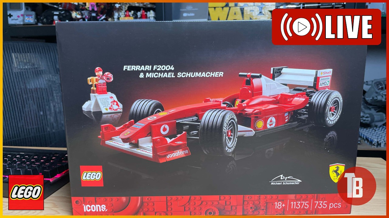 Montamos el Ferrari F2004 de Michael Schumacher de LEGO Icons en directo