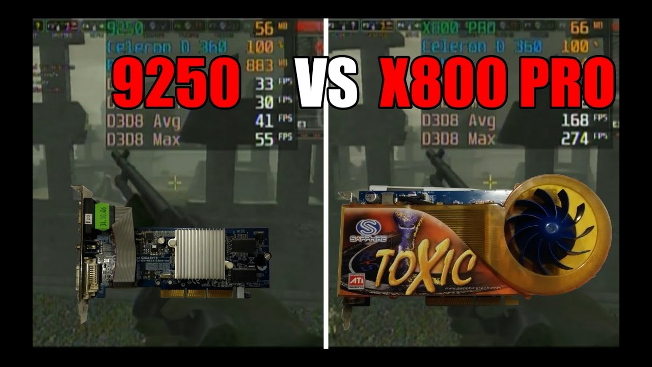 Radeon 9250 vs Radeon X800 PRO Test in 10 Games (No FPS Drop Capture Card)