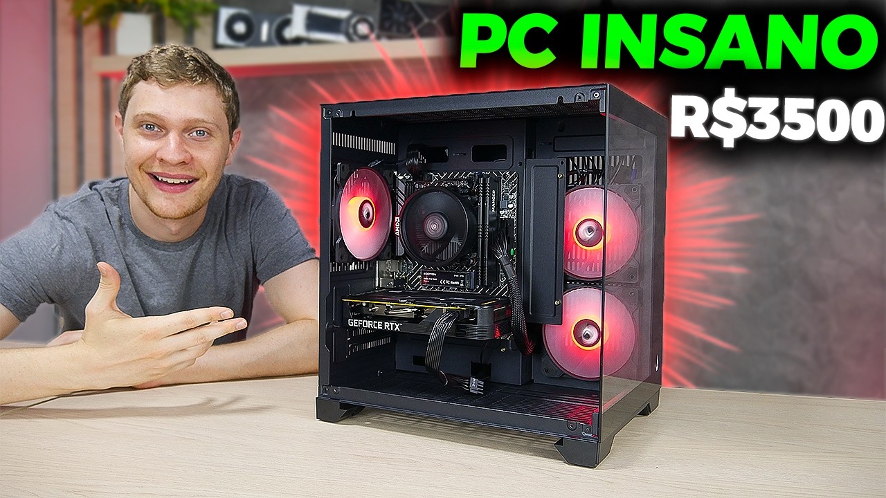 PC GAMER DE R$3500 PRA RODAR TUDO NO ULTRA EM FULL HD! (MONTAGEM E TESTES 2026)