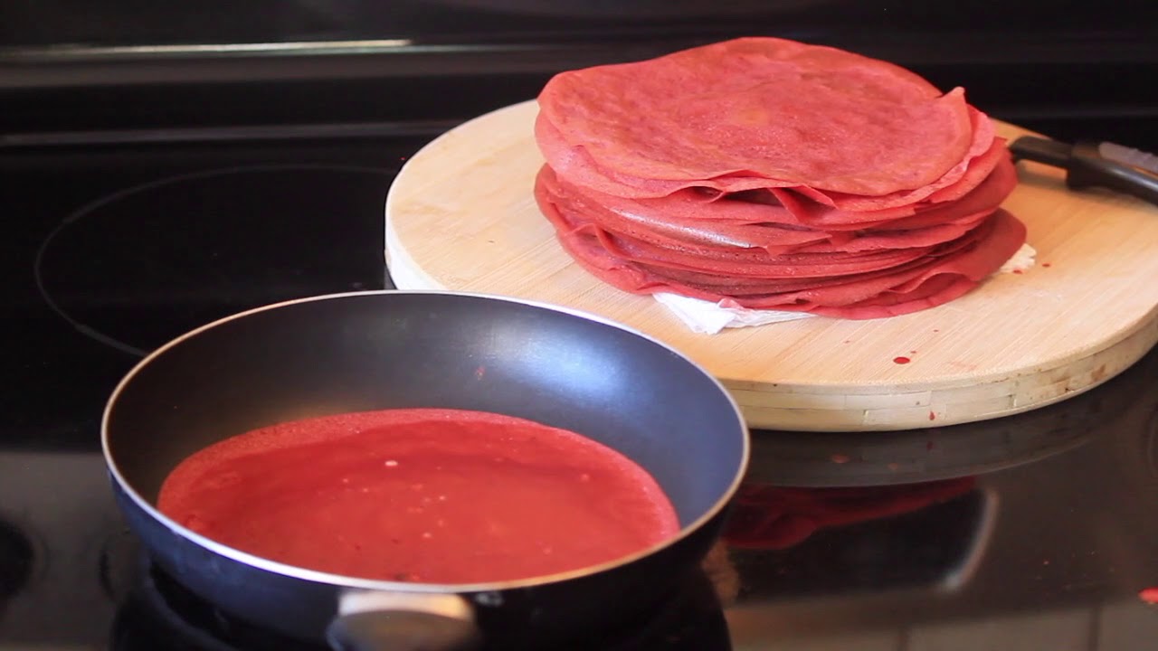 Red Velvet Crepe Cake for VALENTINE'S DAY | HOW TO | delectable.s