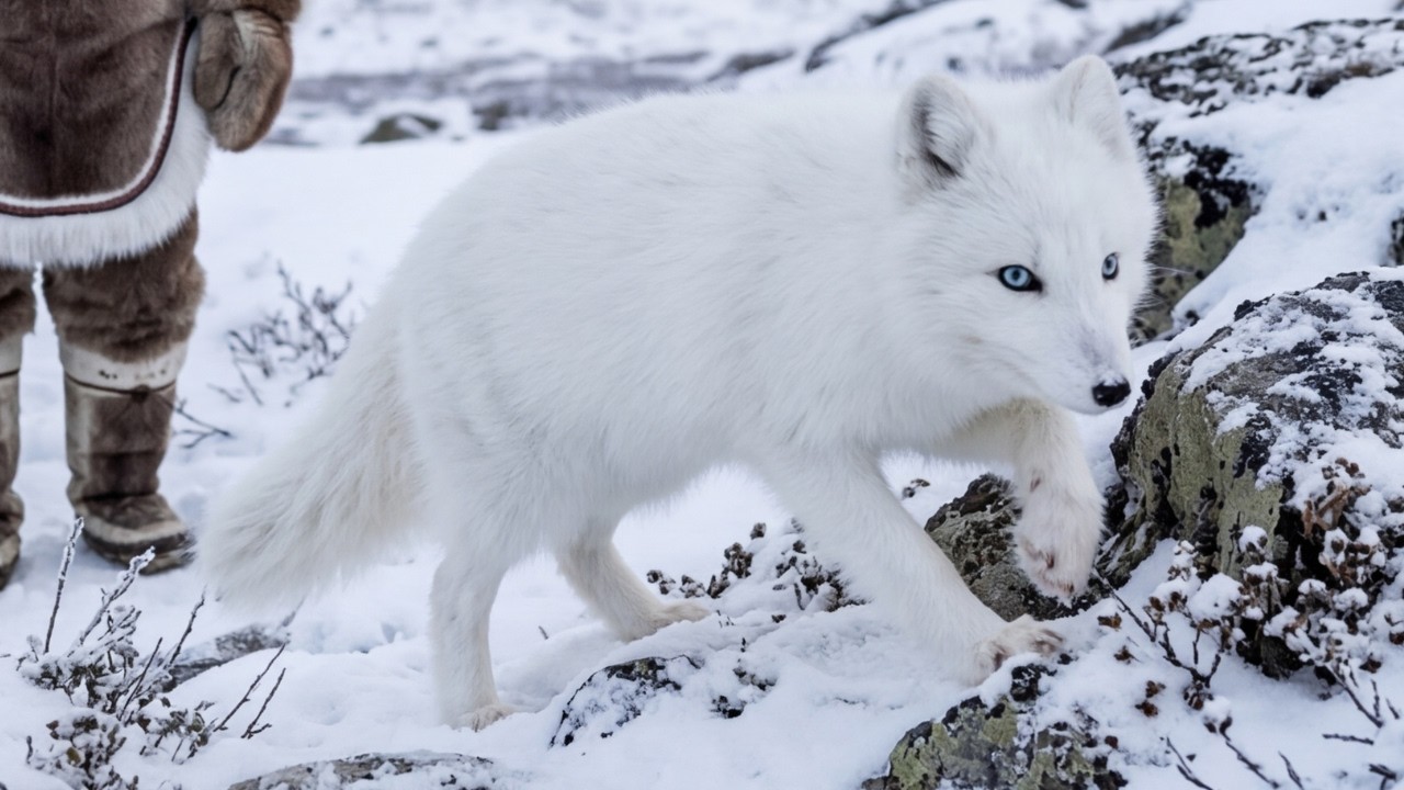 🐾 Nieves | Спасение арктической лисы и воссоединение с семьей на острове Баффин, Нунавут
