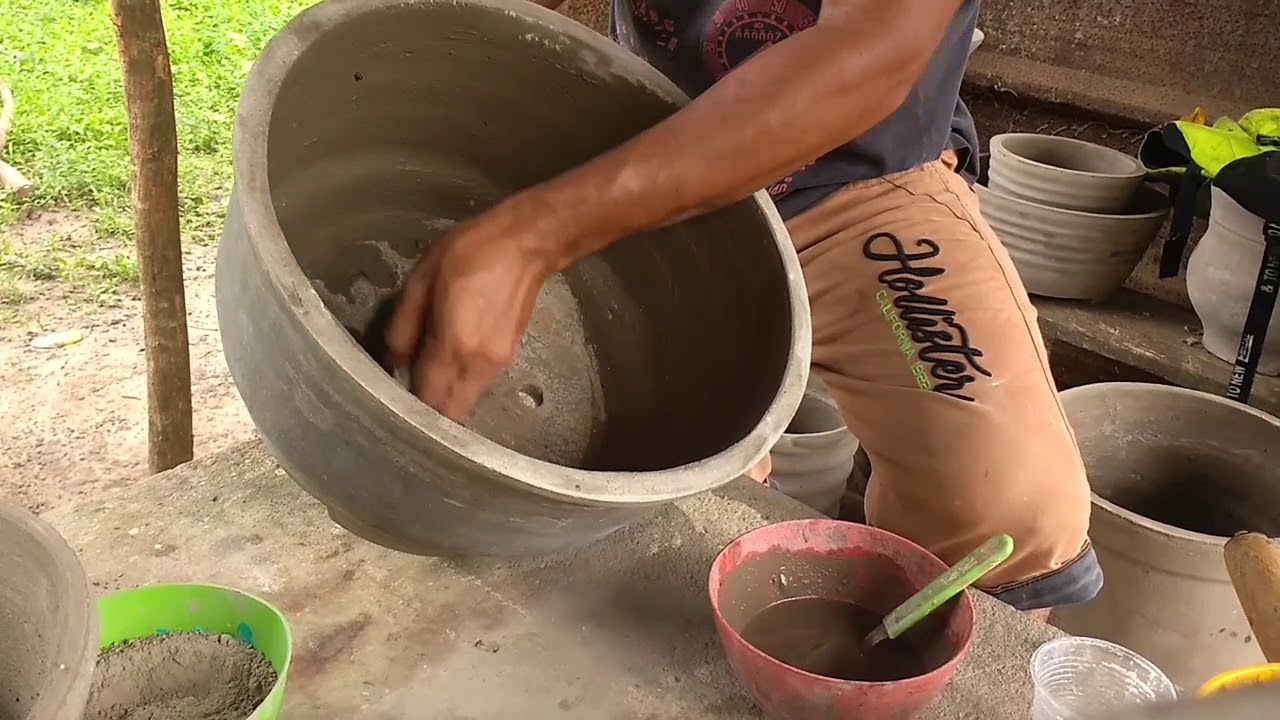 Como impermeabilizar vaso de cimento. como fazer vaso de cimento.
