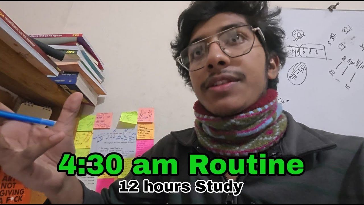 4am Study Routine | 12 hours study |  Study Vlog College student | HSC  MK Shaon |