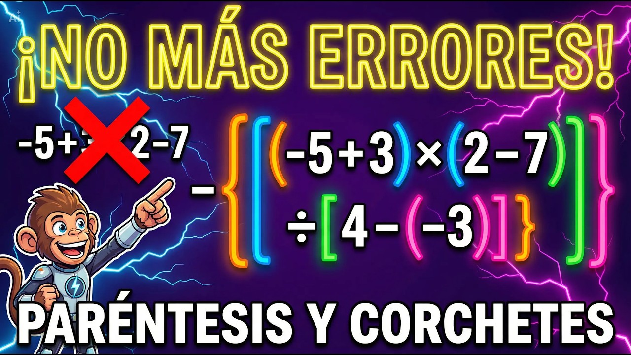 ✅✅Eliminación de SIGNOS DE AGRUPACIÓN con Números Enteros PARÉNTESIS, CORCHETES Y LLAVES🚀🚀
