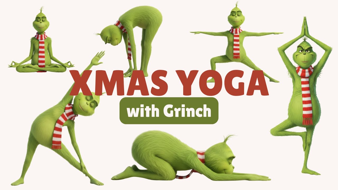 Xmas Yoga with Grinch 🎄 | Morning Yoga Routine for the Holidays