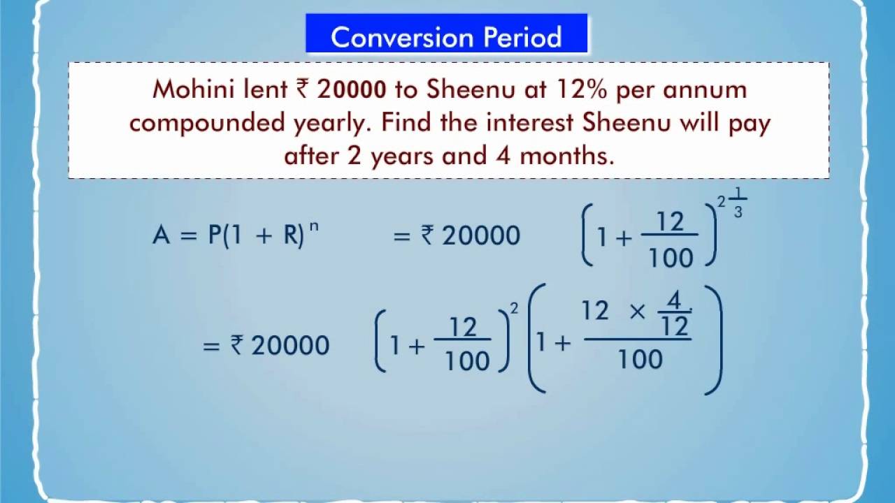 Compound Interest- Conversion Period