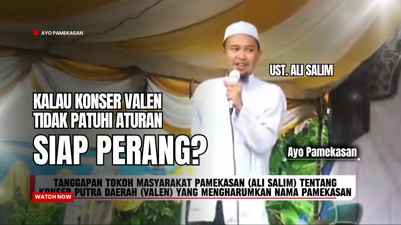 tanggapan tokoh Pamekasan "ali salim" tentang konser valen yang mengharumkan nama Pamekasan