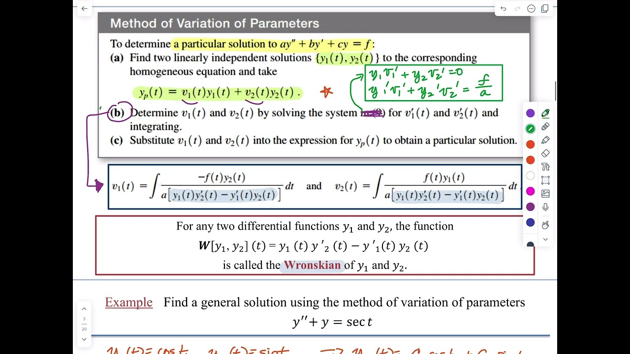 4.6.1 Variation of Parameters (PART 1)