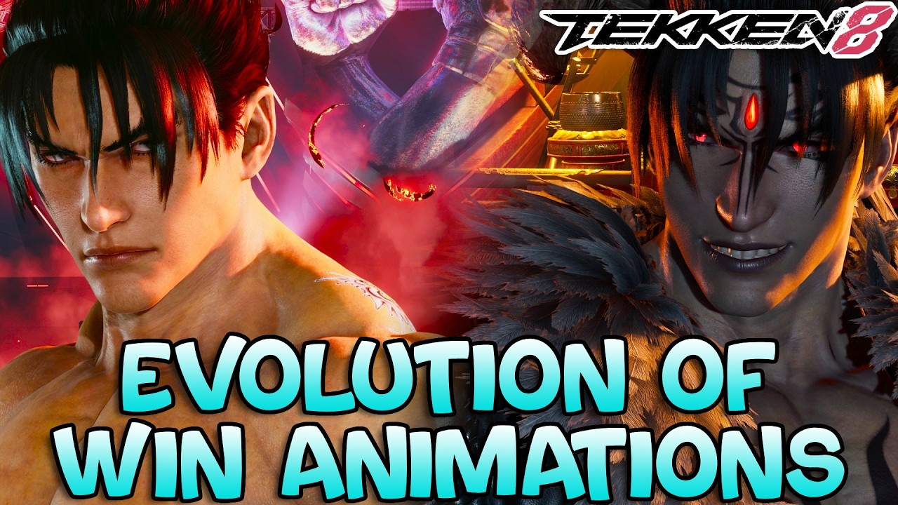 Evolution of Jin Kazama & Devil Jin Win Animations | Tekken (1997-2024) | 4K