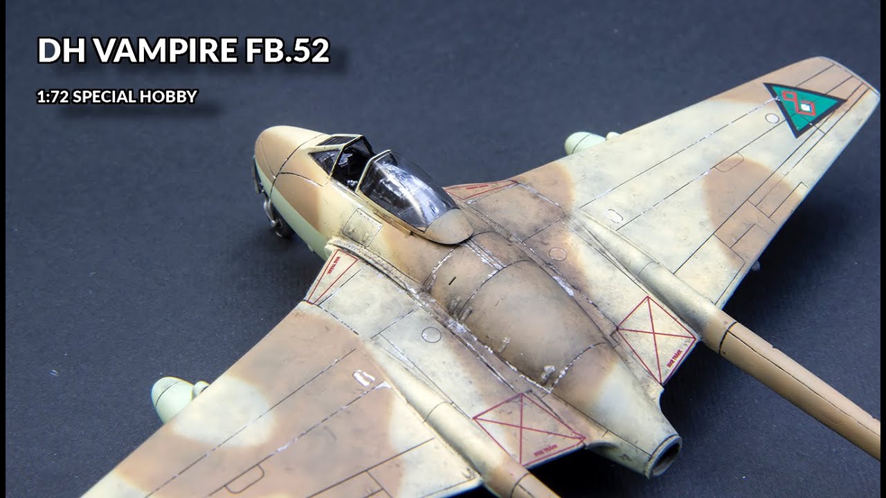 DE HAVILLAND VAMPIRE IRAQI AIR FORCE 1:72 SPECIAL HOBBY Full Video Build