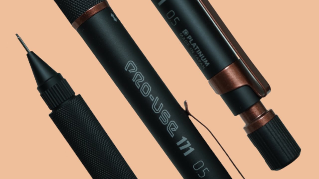 #116 [Eng sub] 샤프 리뷰 - 플래티넘 프로유즈 171 매트블랙 코퍼 Mechanical pencil review - Platinum Pro-use 171 Copper