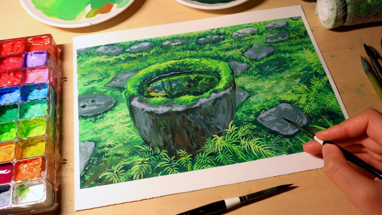 ASMR｜Old vat wrapped in moss—summer’s most soothing green「NICKER」no music｜no talking