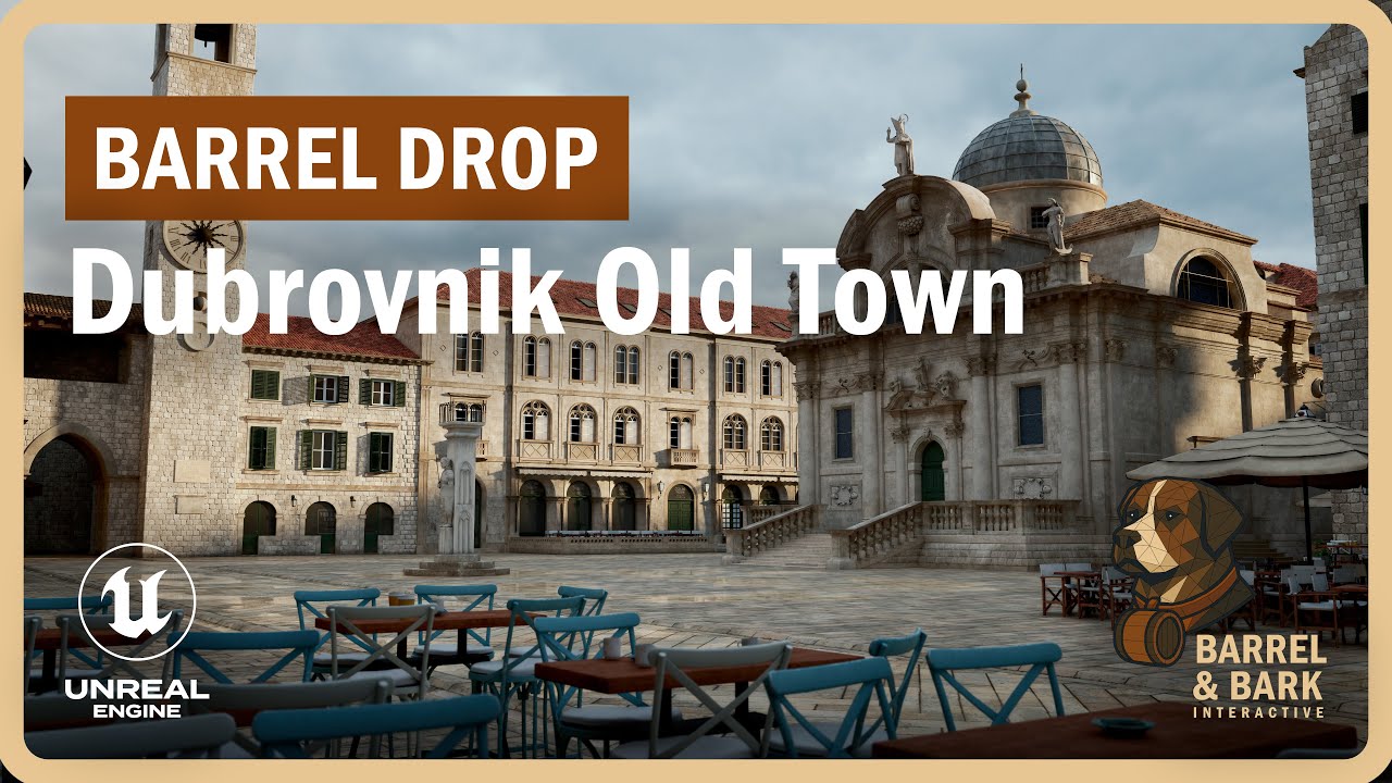 Dubrovnik Old Town Environment | Showcase | Game-Ready for Unreal Engine 5 | Barrel & Bark