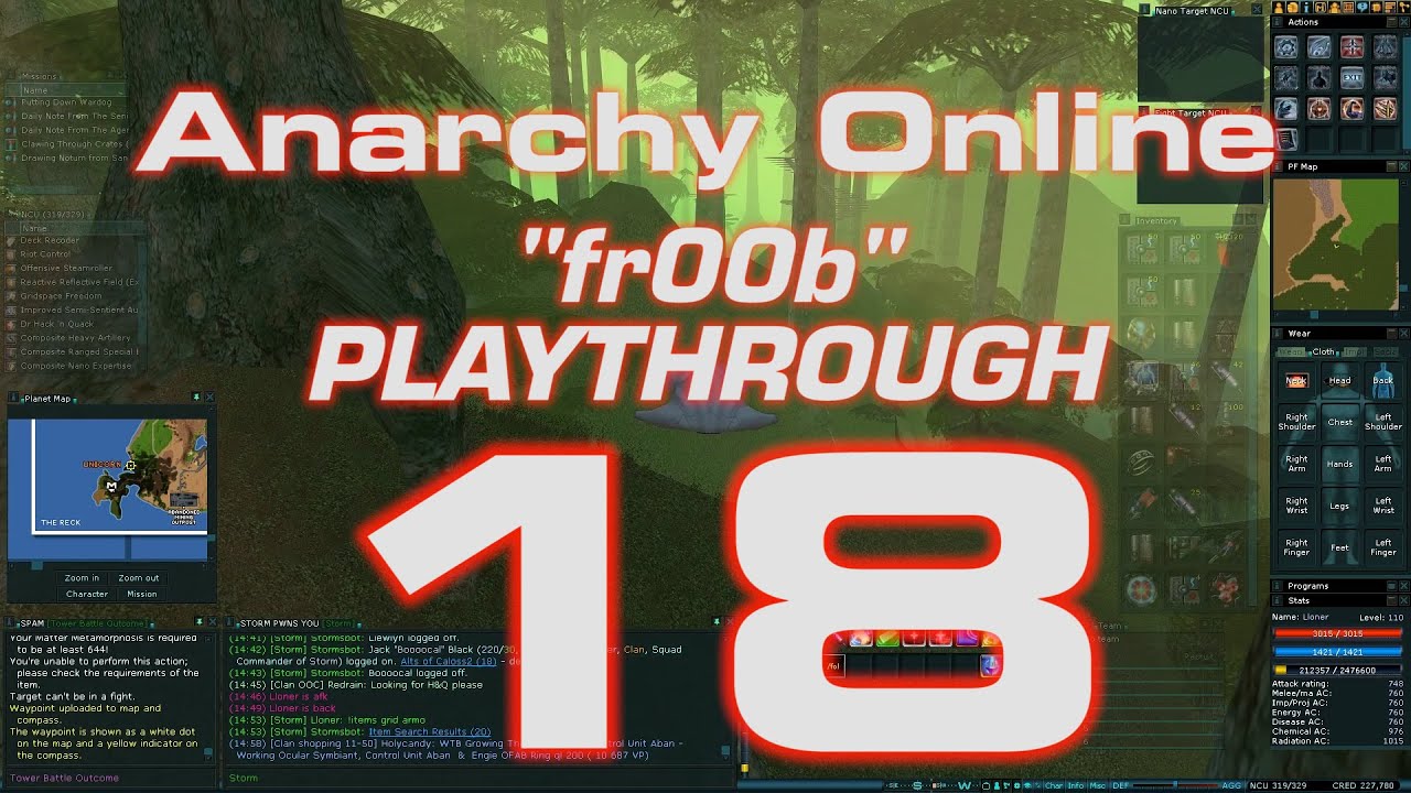 Anarchy Online 18.8 - Teh fr00b Playthrough # 18 (All the Smurf )