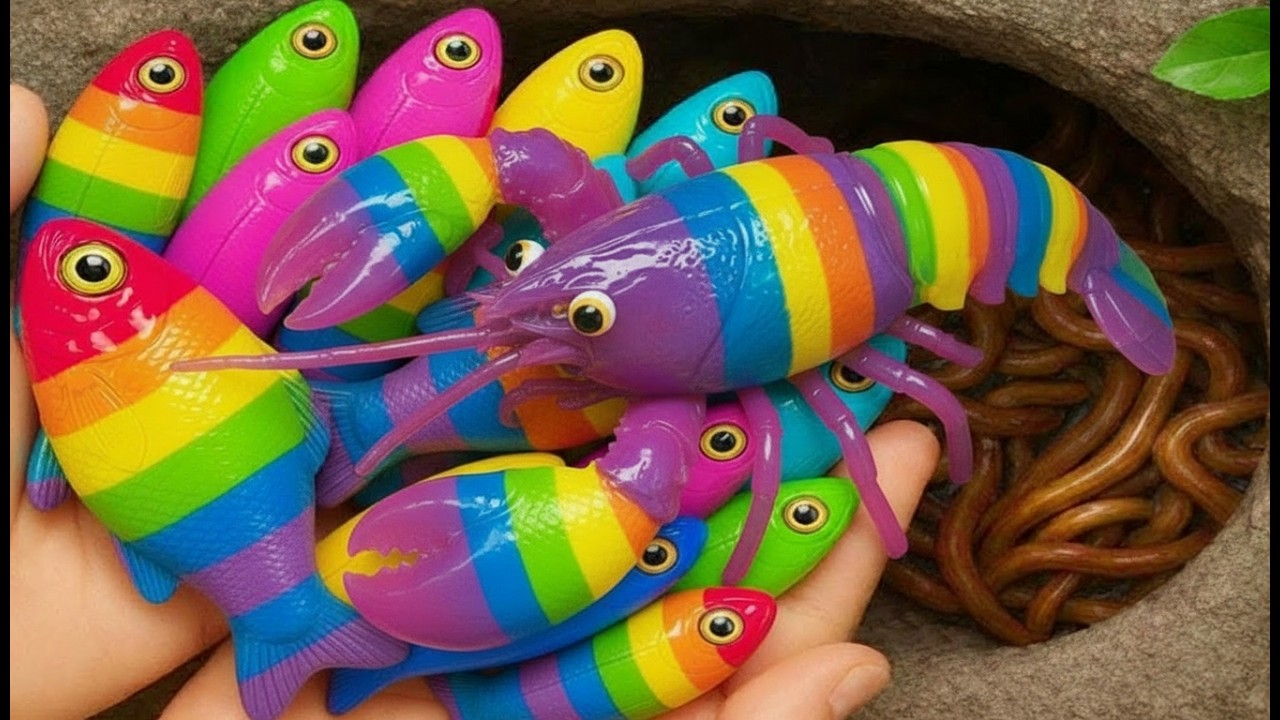 Catch Beautiful Aquarium Fish in Giant Colorful Egg, Baby Turtle, Molly Fish, Pencil Fish, Eel, Carp