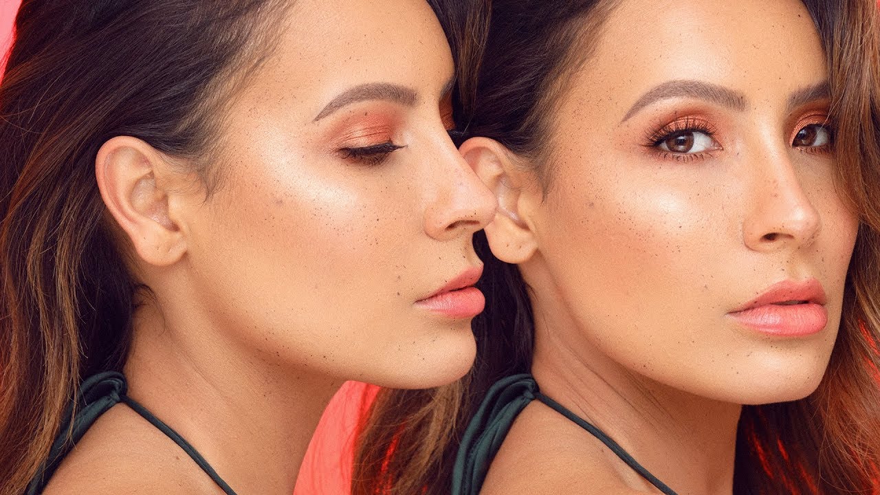 FRESH PEACHY SPRING LOOK + FAUX FRECKLES | DESI PERKINS