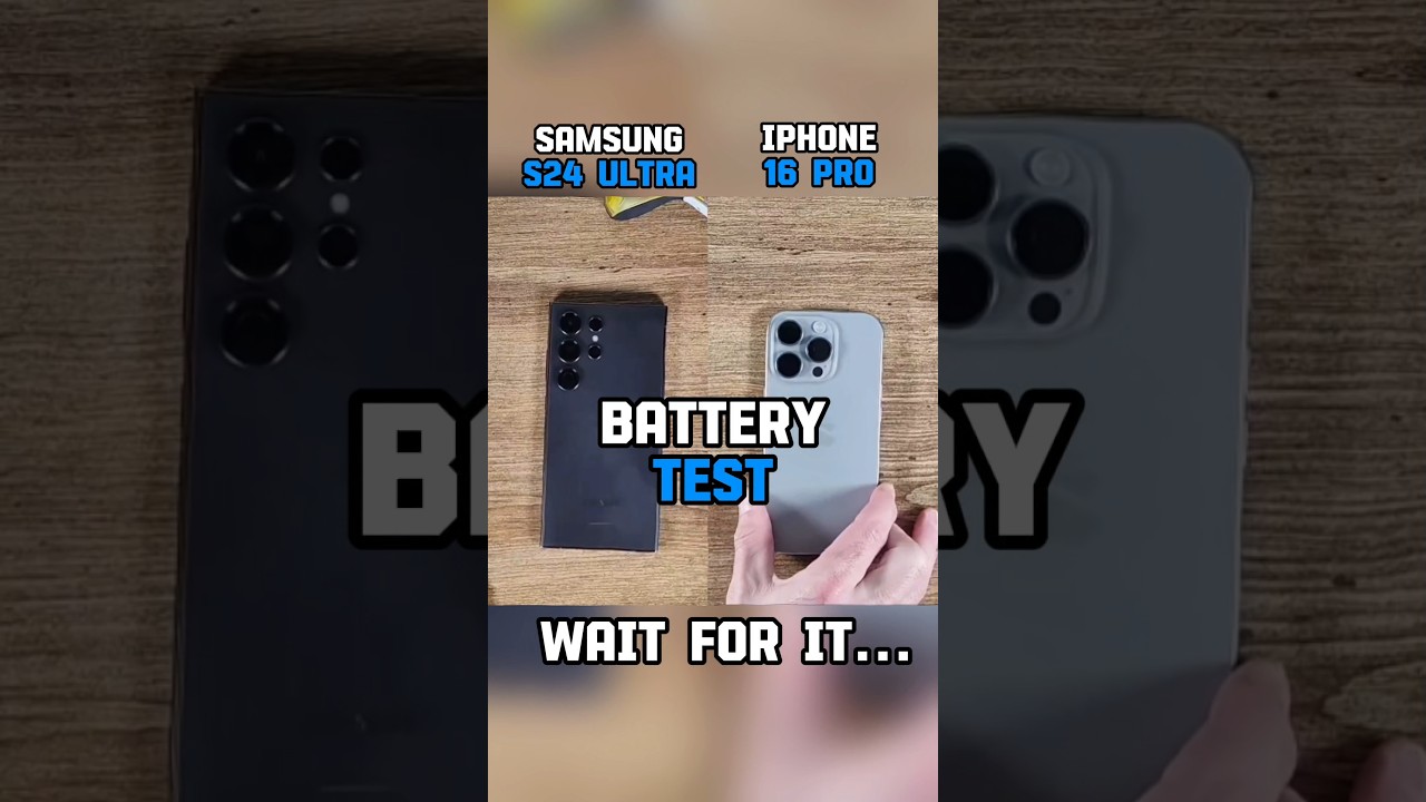 ⚡☠️SAMSUNG S24 ULTRA VS IPHONE 16 PRO BATTERY TEST!!