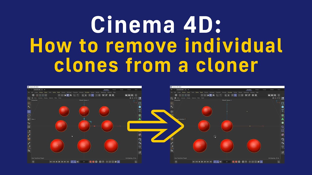 Cinema 4D: How to remove individual clones from a cloner