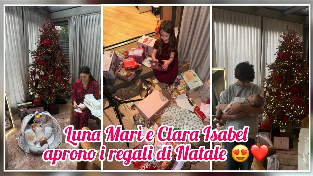 LUNA MARÌ e CLARA ISABEL aprono i regali di Natale 😍❤️🎄 #spettegolatv 