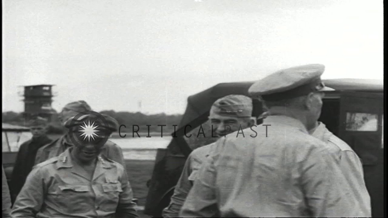 U.S. Army Chief of Staff, George C. Marshall, visits 6th Army Headquarters during...HD Stock Footage