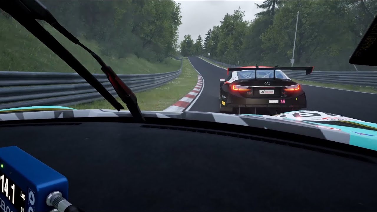 Assetto Corsa Copmpetizione  | Nurburgring 24h high speed overtakes onboard Porsche GT3 R