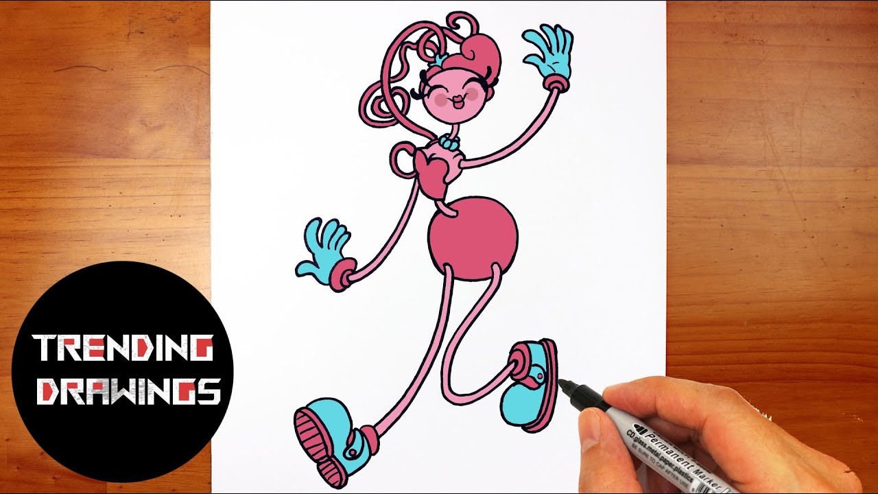 How To Draw Poppy Play Time Character - Mommy Long Legs Step by Step