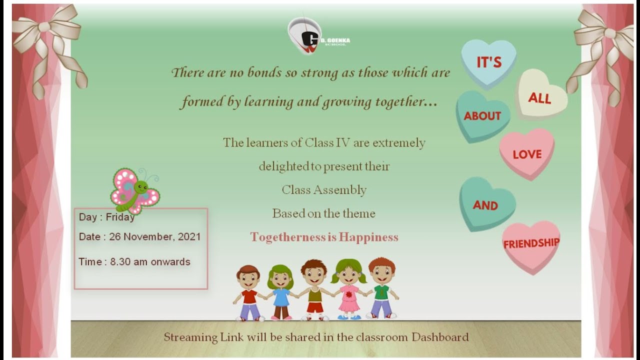 TOGETHERNESS IS HAPPINESS |  ASSEMBLY |  CLASS 4