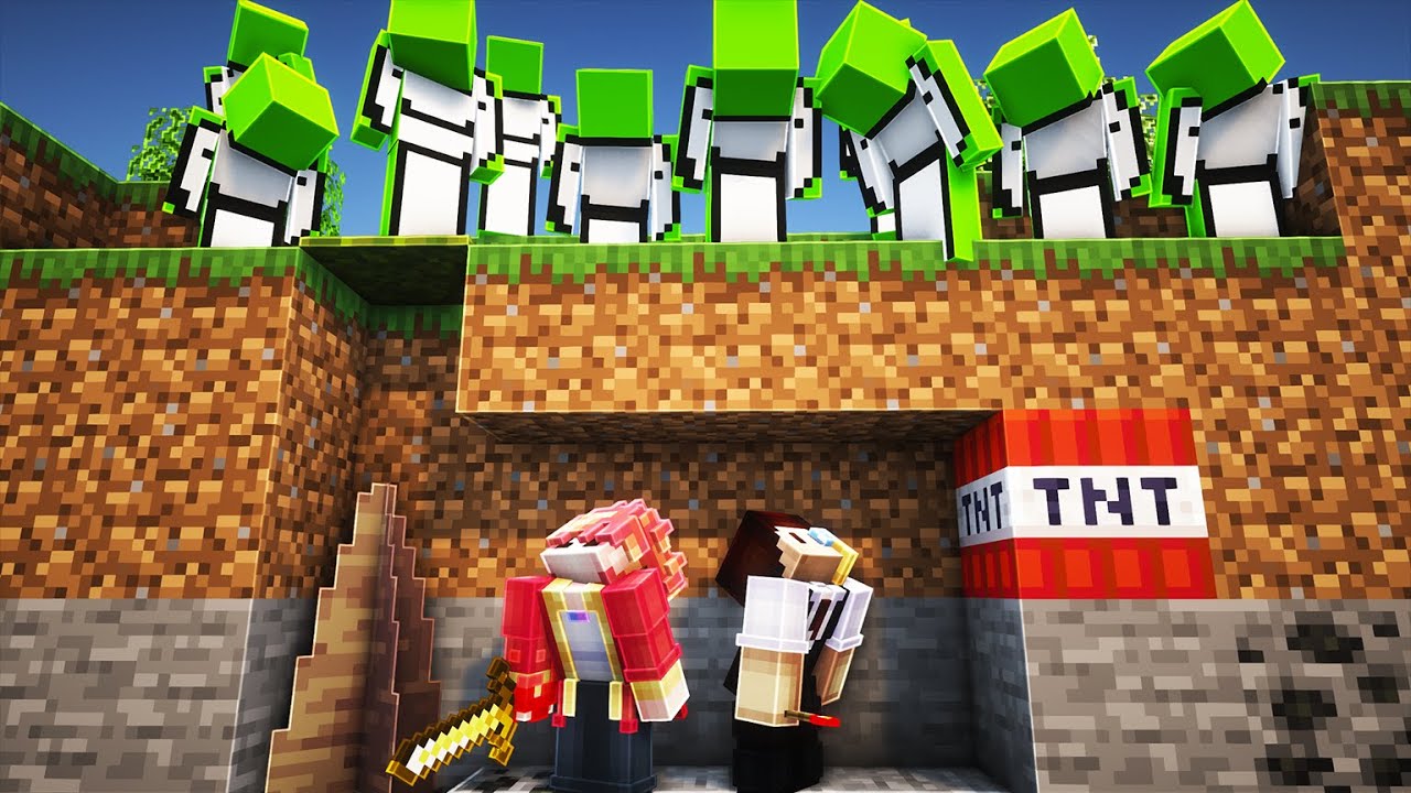 Minecraft, aber MANHUNT gegen 10 K.I. HUNTER...