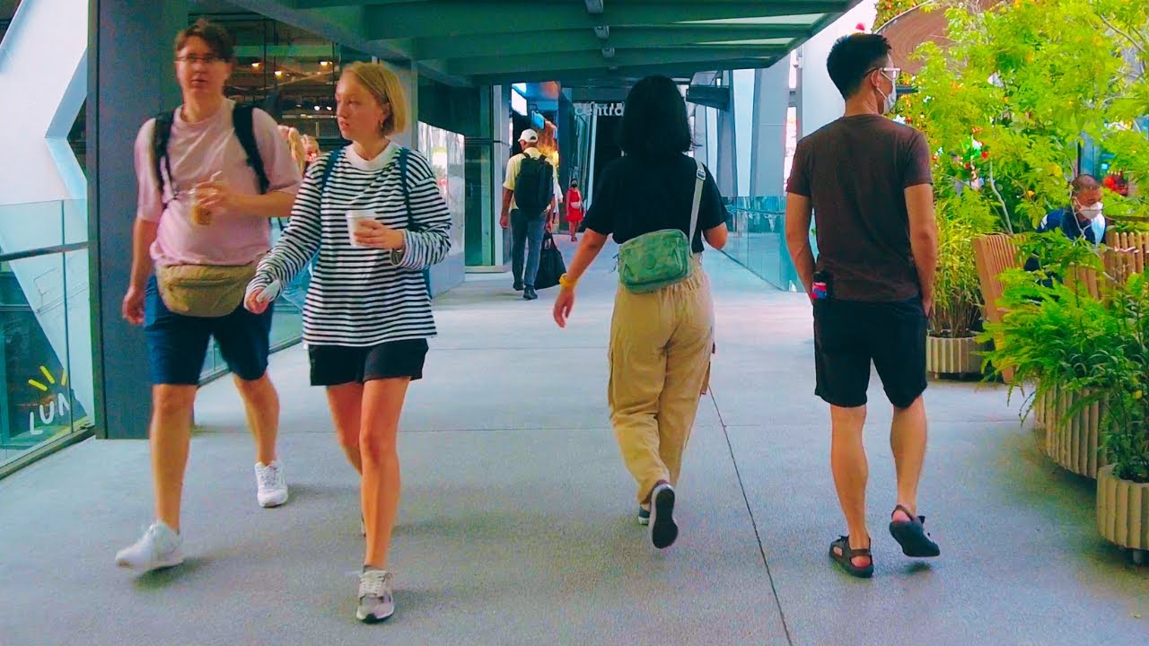 🇹🇭 Прогулка по Бангкоку от станции BTS CHIT LOM до CENTRAL WORLD | 4К HDR