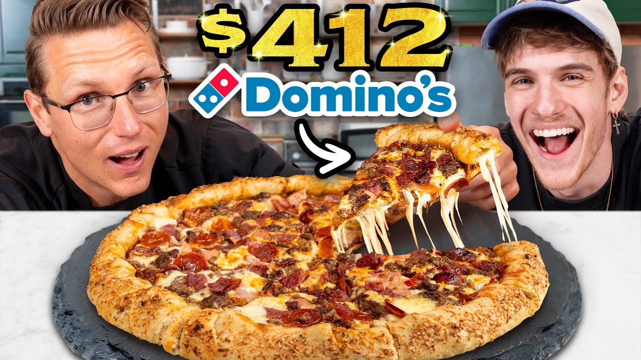 $412 Wagyu Domino's Stuffed Crust Pizza Taste Test | FANCY FAST FOOD