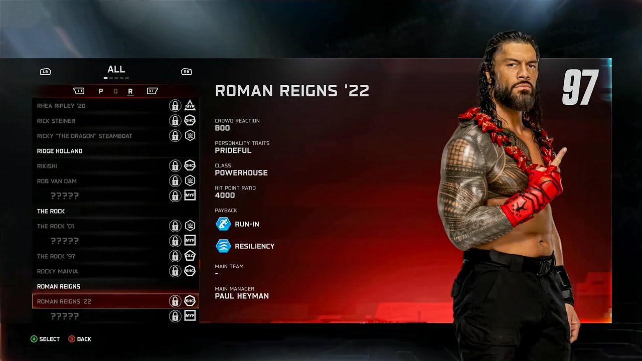 WWE 2K25: Official Roster, Raw, Smack Down NXT Plus Legends!