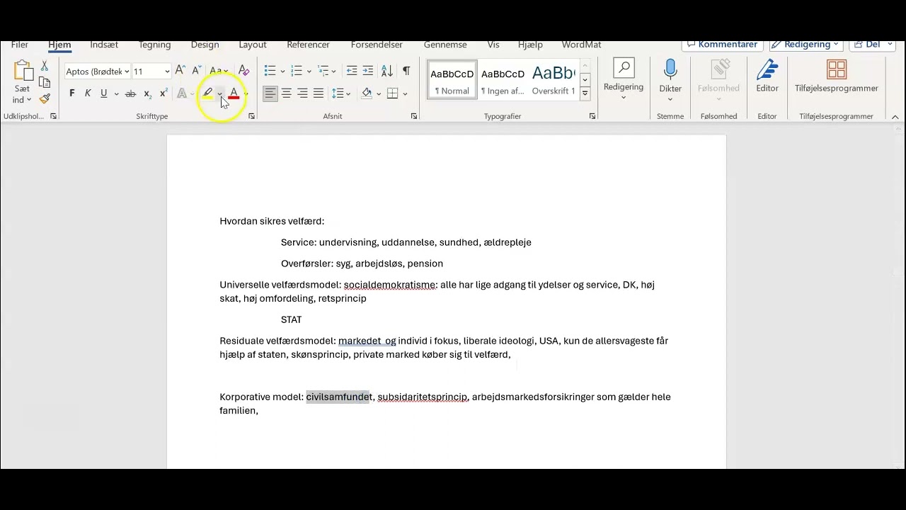 Velfærdsstaten modeller og begreber