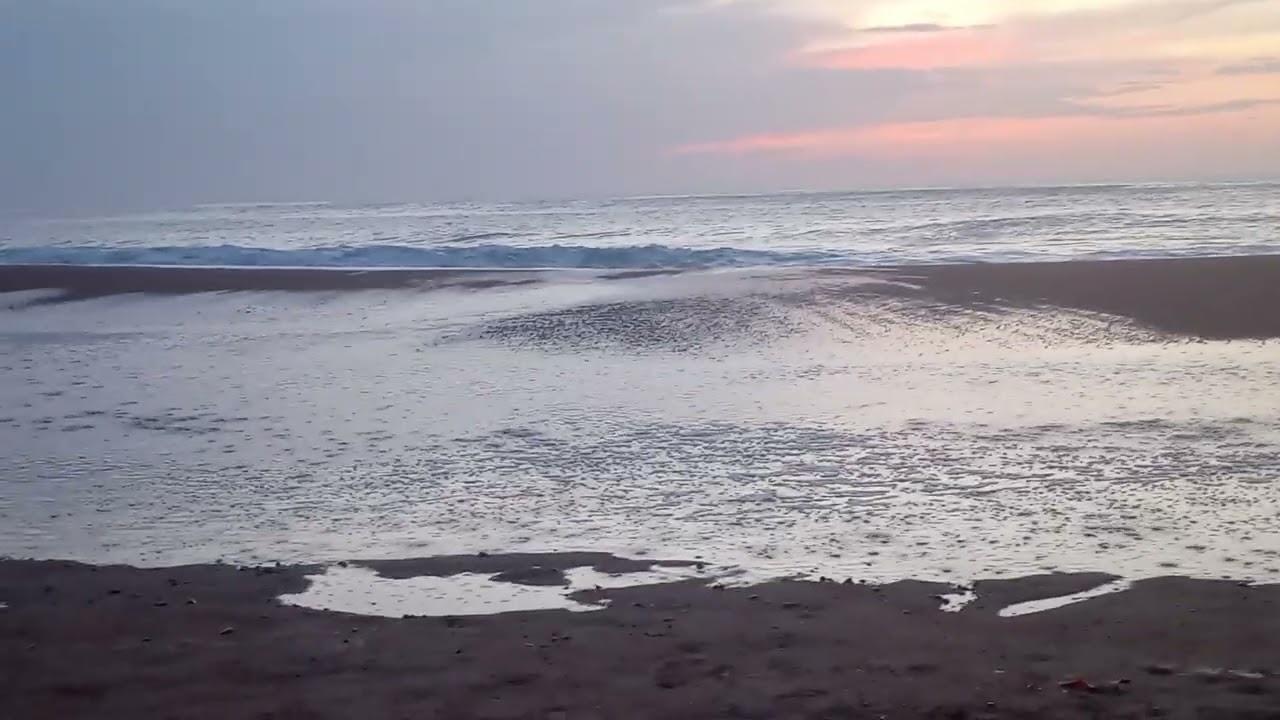 Plage de Tarnos, beau coucher de soleil