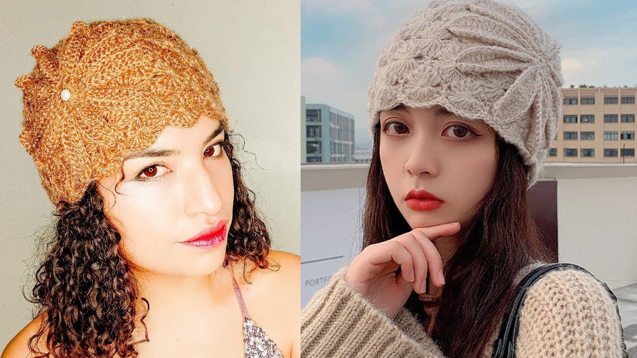 como tejer gorra coreana modelo N° 1  en crochet