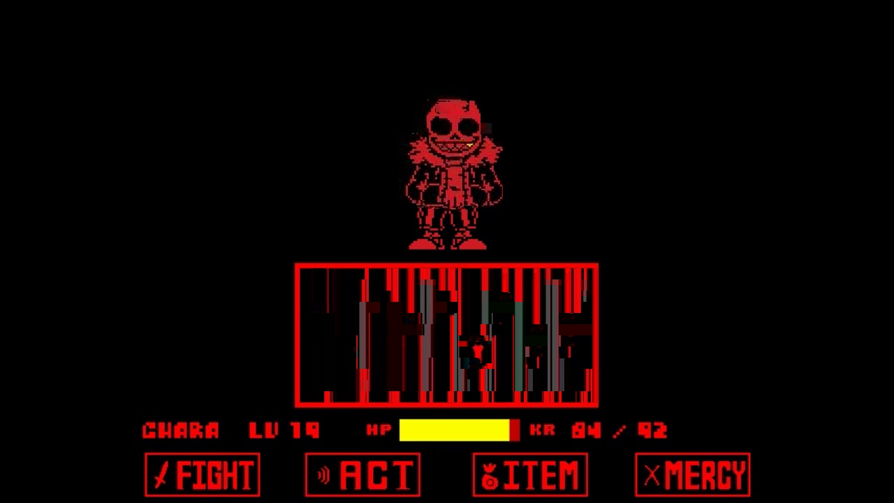 No Heal Remake!Underfell sans fight phase 1 complete! (demo)