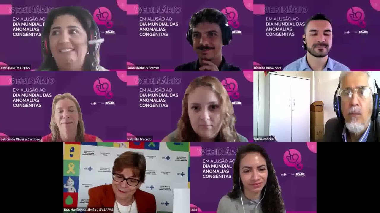 TRANSMISSÃO AO VIVO REALIZADA DIA 03-03 - WEBINÁRIO ALUSIVO AO DIA MUNDIAL DAS ANOMALIAS CONGÊNITAS
