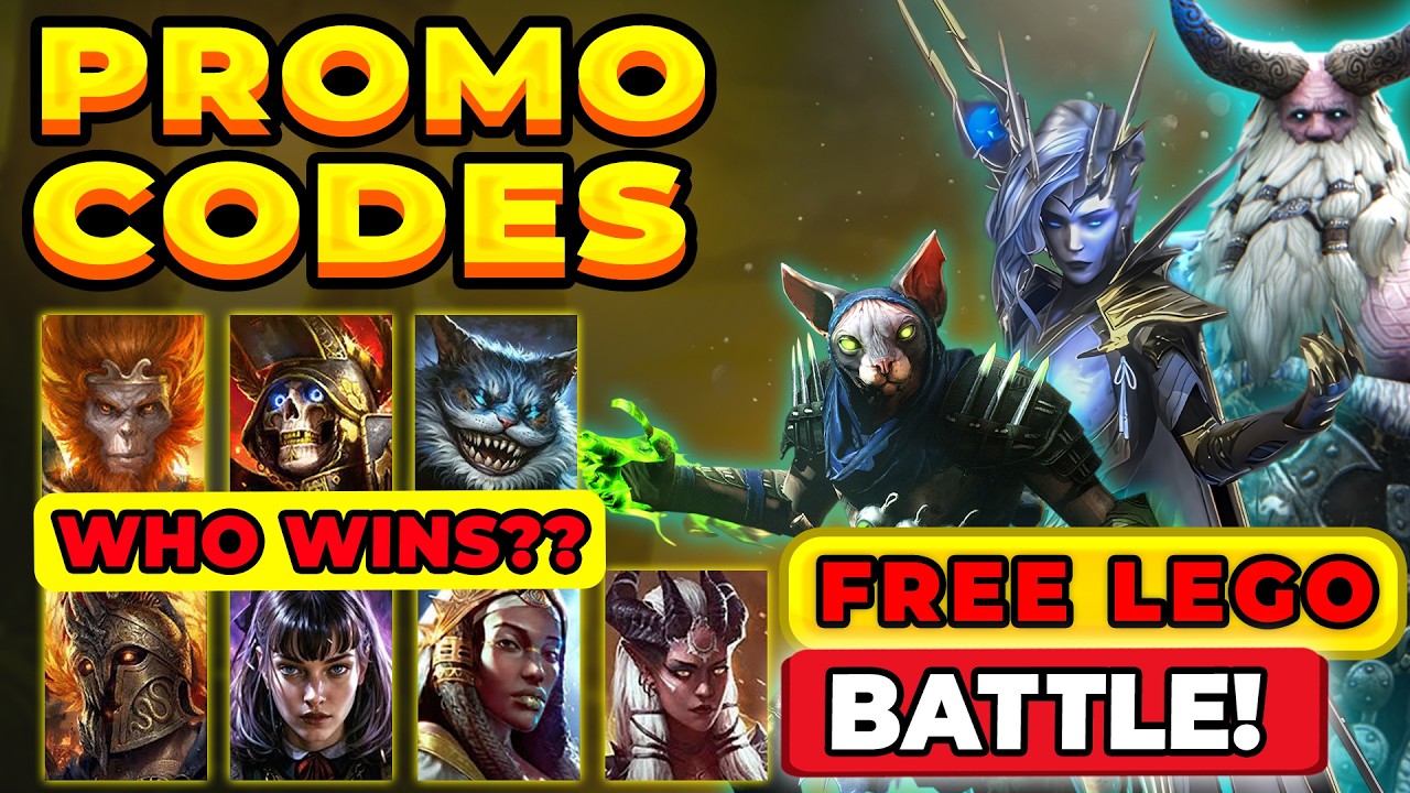 Промокоды Raid Shadow Legends на 10 бесплатных LEGO! Лучшие бесплатные легендарные предметы марта...