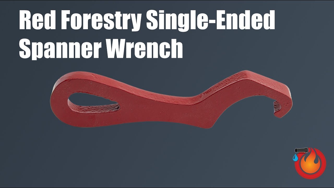 Red Forestry Single Ended Spanner Wrench