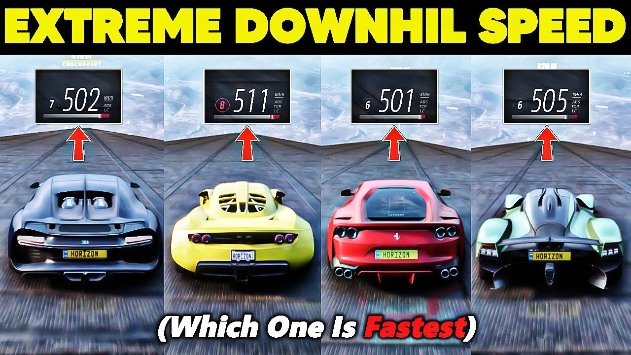 Extreme Downhill Speed Test – Hypercars vs Gravity | Forza Horizon 5