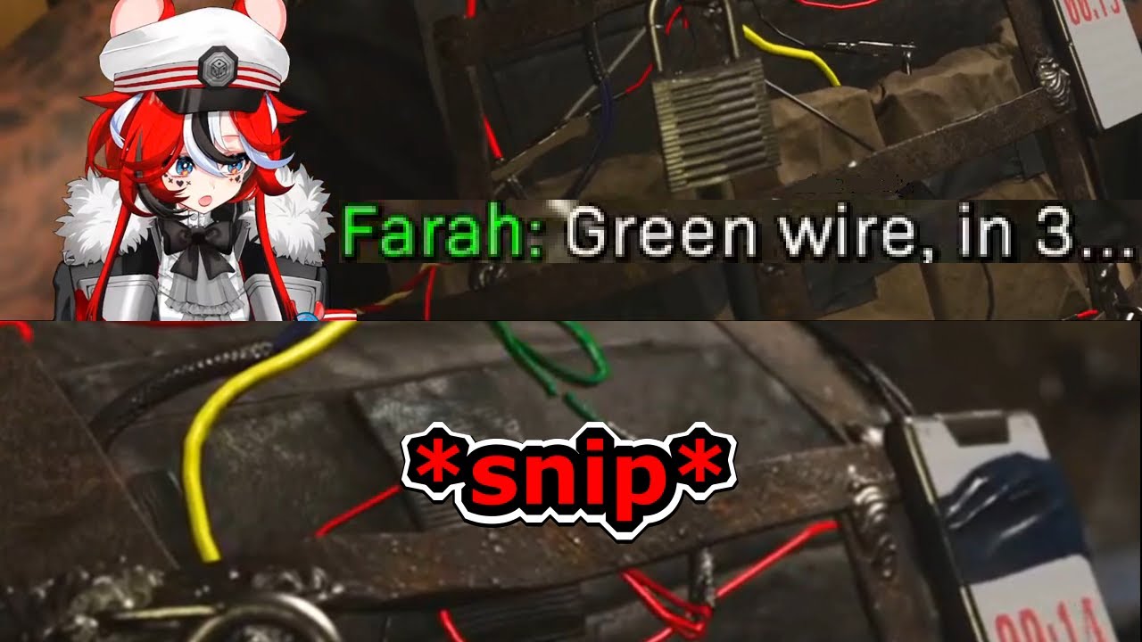 Farah: Green wire, in 3--  Bae: *snip* (COD: MW)  [Hololive/clip]