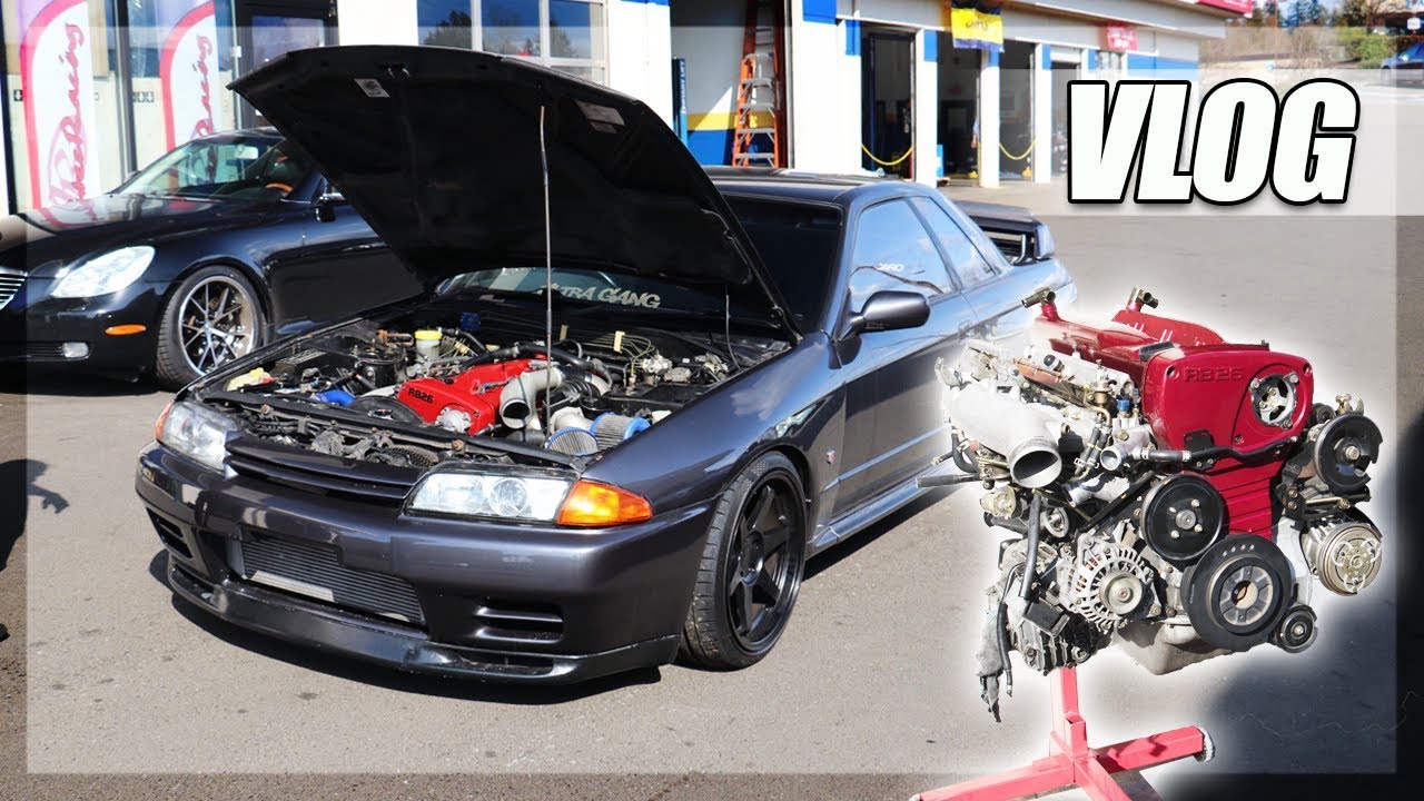 My R32 GT-R Goes in for the Engine Swap!