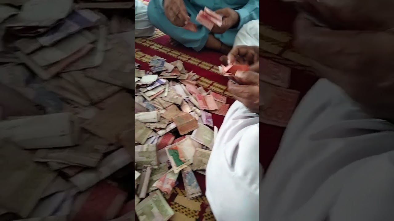 Donation Collection Counting| Mosque Donation on Eid ul Adha| Money Counting Video| #Shorts