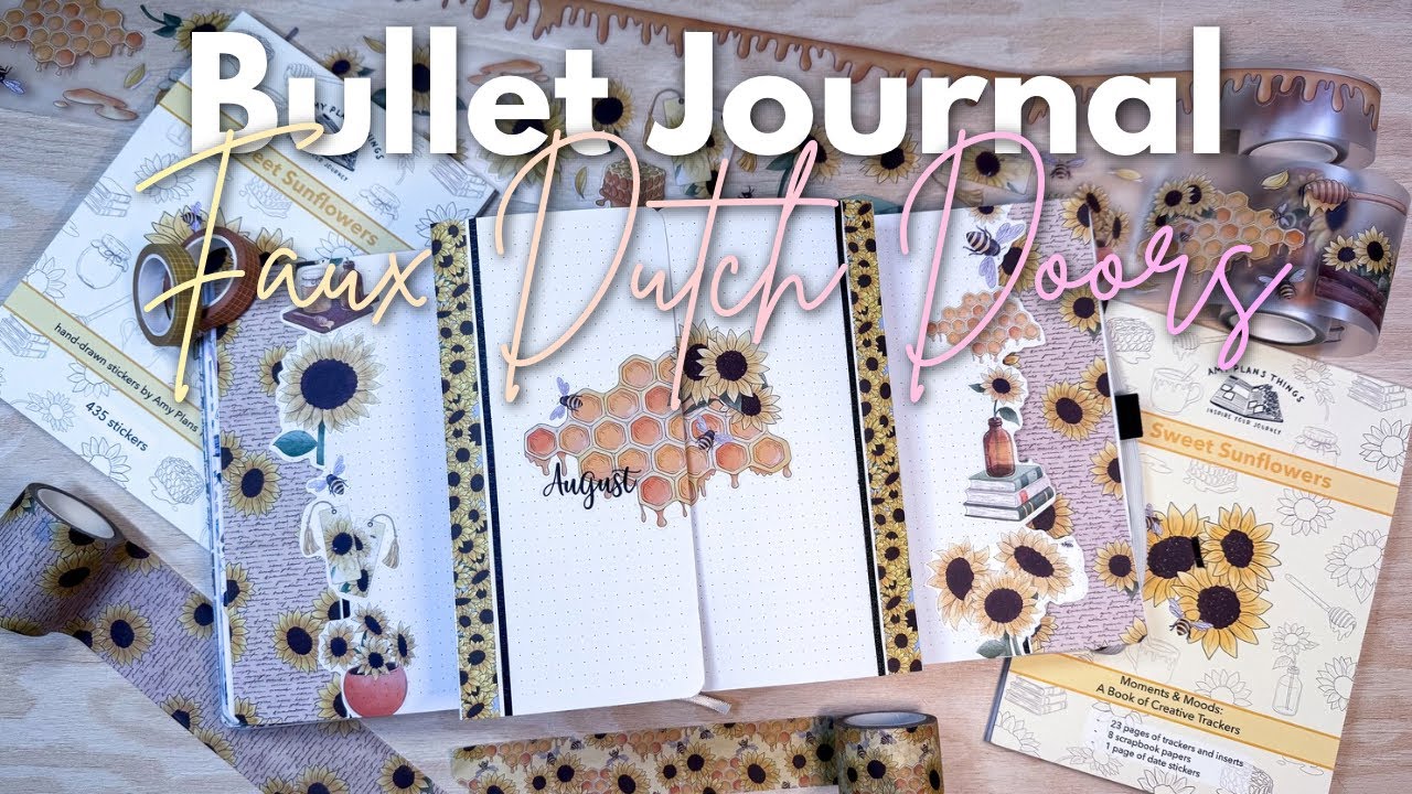 August Bullet Journal Setup [FAUX Dutch Doors]