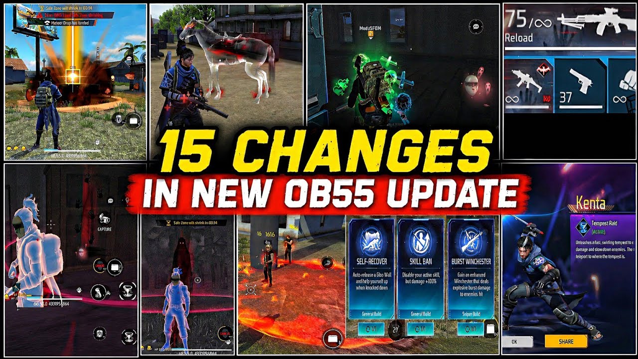 15 CHANGES IN THE NEW: OB55 UPDATE | ADVANCE SERVER | GARENA FREE FIRE