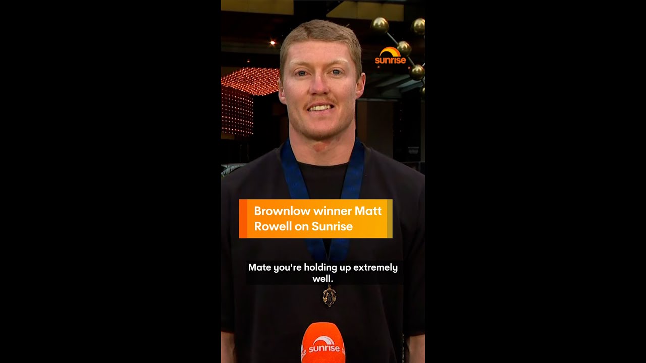 Brownlow winner Matt Rowell on Sunrise