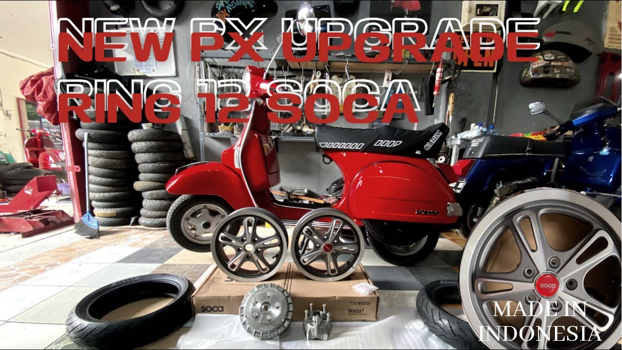 VESPA NPX Pertama pakai velg R12 SOCA