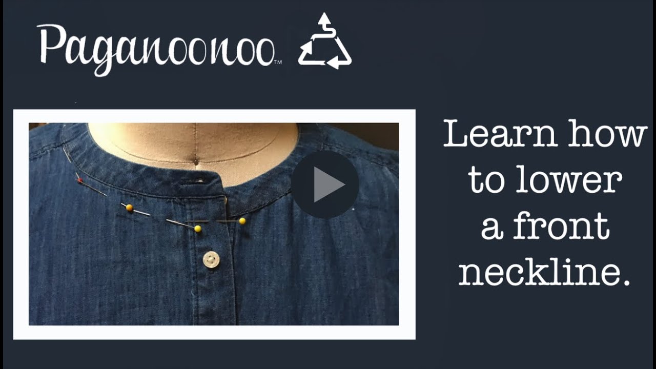 Lower a Shirt Neckline: Paganoonoo #Upcycle #SewingTip #sewing #alterations #shirt #refashion