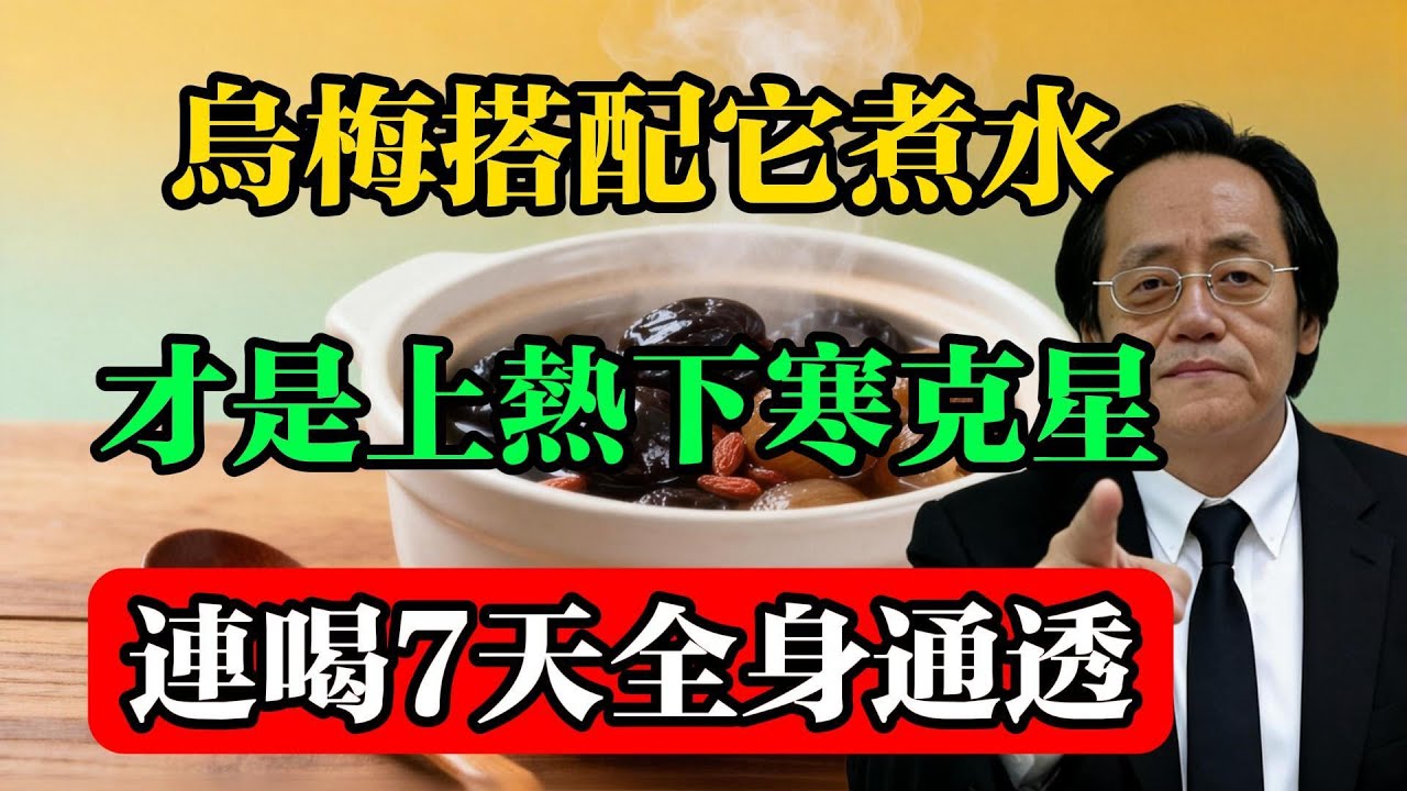 倪海廈：烏梅搭配它煮水，才是上熱下寒剋星，連喝7天全身通透！#倪海厦 #上热下寒 #中医养生 #虚火上炎 #手脚冰凉 #口腔溃疡 #中医辨证 #健康调理 #引火归元