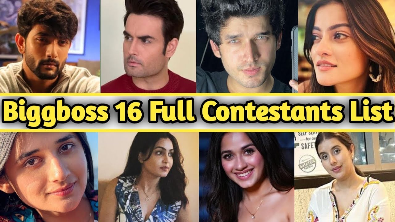 Biggboss 16 Contestant List | Full Confirmed List | Biggboss 16 Contestants