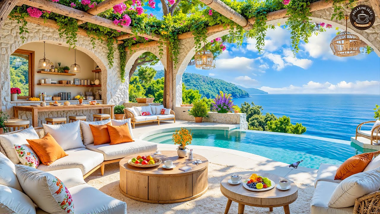 🌸Tranquil Beach House with Bougainvillea | Cozy Coastal Escape & Relief Stress With Summer Jazz